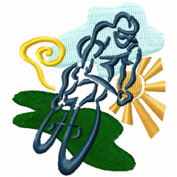 Bicycle Embroidery Design 9 Bicycle Embroidery Design 9
